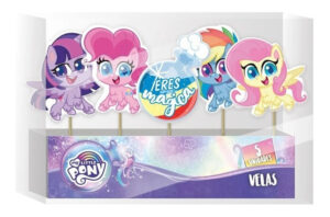 Vela Para Decoración De Torta Motivo My Little Pony 5 Uds