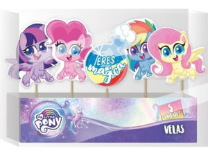 Vela Para Decoración De Torta Motivo My Little Pony 5 Uds