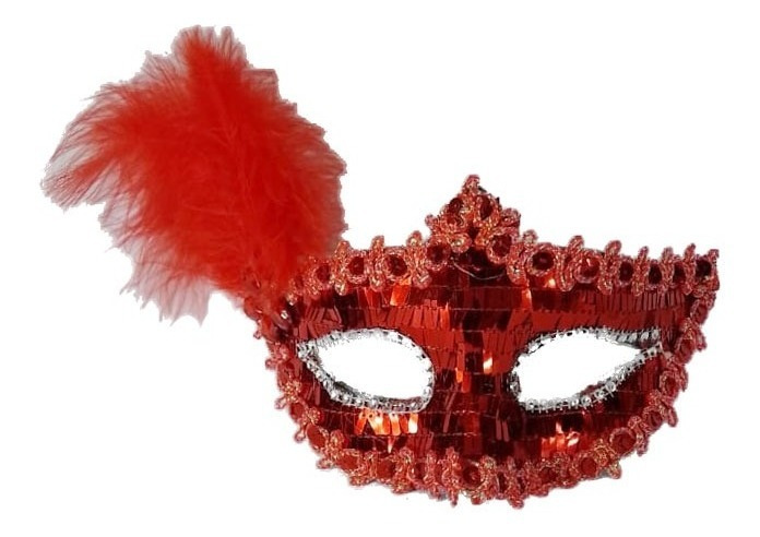 Mascara Para Tu Disfraz / Antifaz Veneciano Plumas Serie M55 - Imagen 4