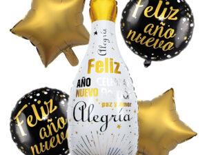 Set De Globos Decoración 5 Uds Motivo ( Feliz Año Nuevo )