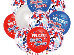 Set Globos Decoración 10 Uds Diseño Felices Fiestas Patrias