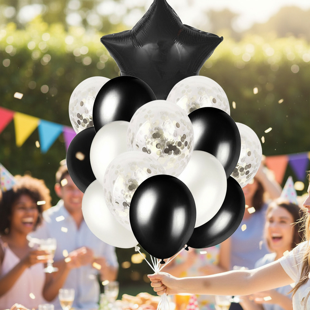 Set De Globos Decoración 9 Uds Estrella + Inflador - Imagen 15