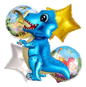 Set De Globos Decoración 5 Uds Dinosaurio 3 D T Rex