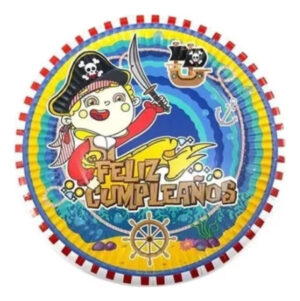 Pack 6 Uds Plato Pequeño Cartón / Diseño Pirata
