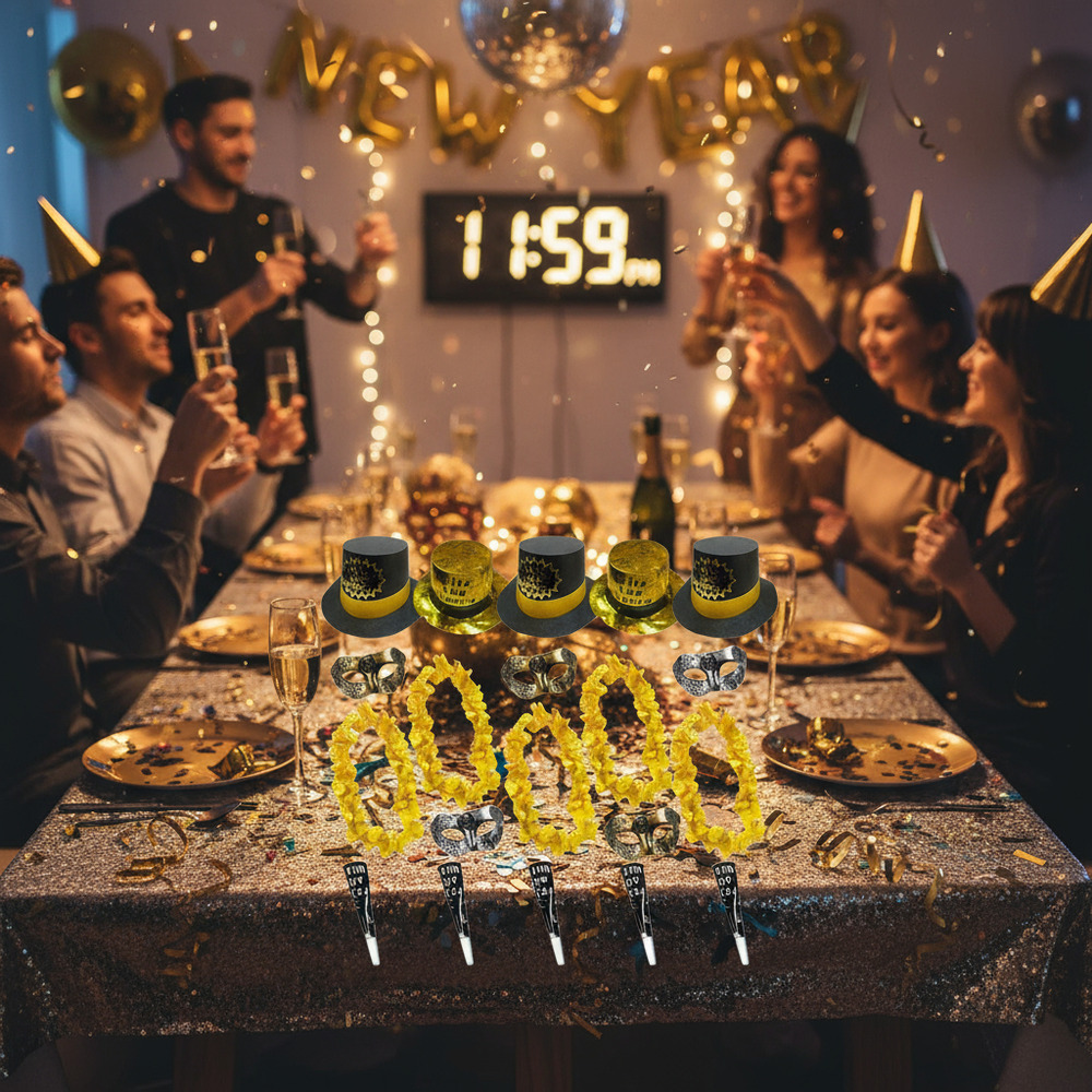 Pack 5 Personas Cotillón Celebración Fin De Año / Sombreros - Imagen 2