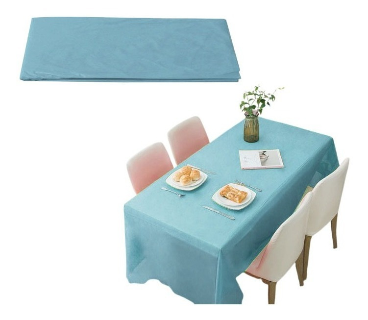 Mantel Plástico Para Decoración De Mesa Rectangular Unicolor - Imagen 6