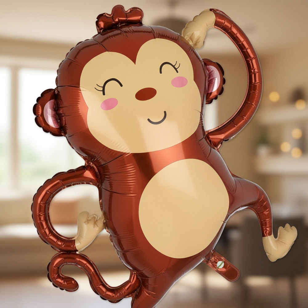 Globo Metálico Decoración Animal Mono - Imagen 3