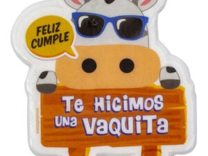 Vela Para Decoración De Torta Diseño Vaquita / Mensaje