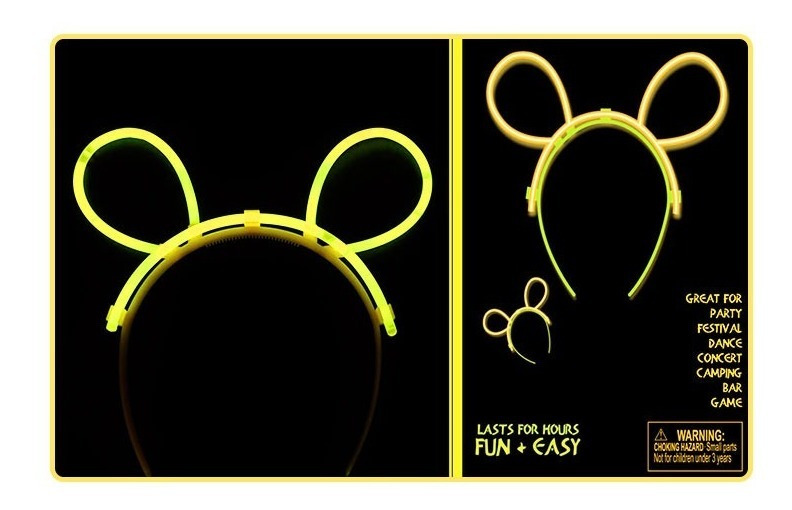 Cintillo Orejas / Decoración Fiesta / Flúor - Imagen 3
