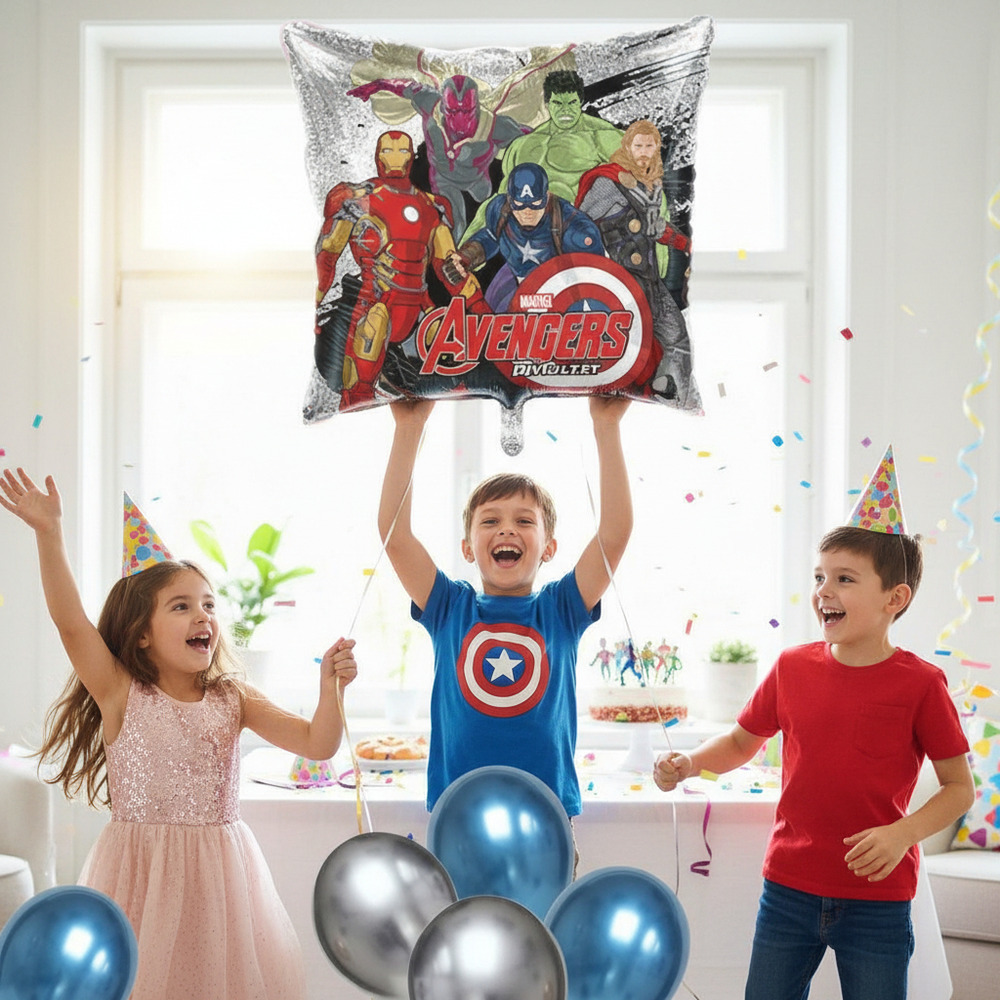 Set De Globos Decoración 7 Uds Superhéroe Marvel - Imagen 5