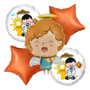 Set De Globos Decoración 5 Uds Mi Primera Comunión