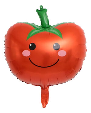 Globo Metálico Con Forma De Fruta Tomate
