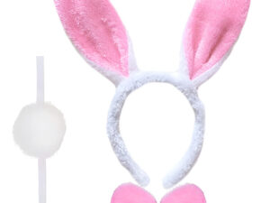 Set Cintillo Con Orejas Conejo Mas Accesorios / Lazo / Cola