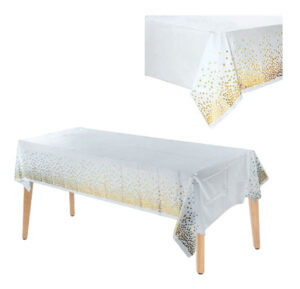 Mantel Metalizado Para Decoración De Mesa Diseño De Puntos