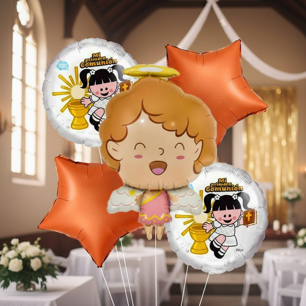 Set De Globos Decoración 5 Uds Mi Primera Comunión - Imagen 3