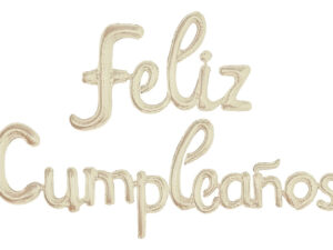 Set De Globos Decoración ( Feliz Cumpleaños ) Letra Cursiva