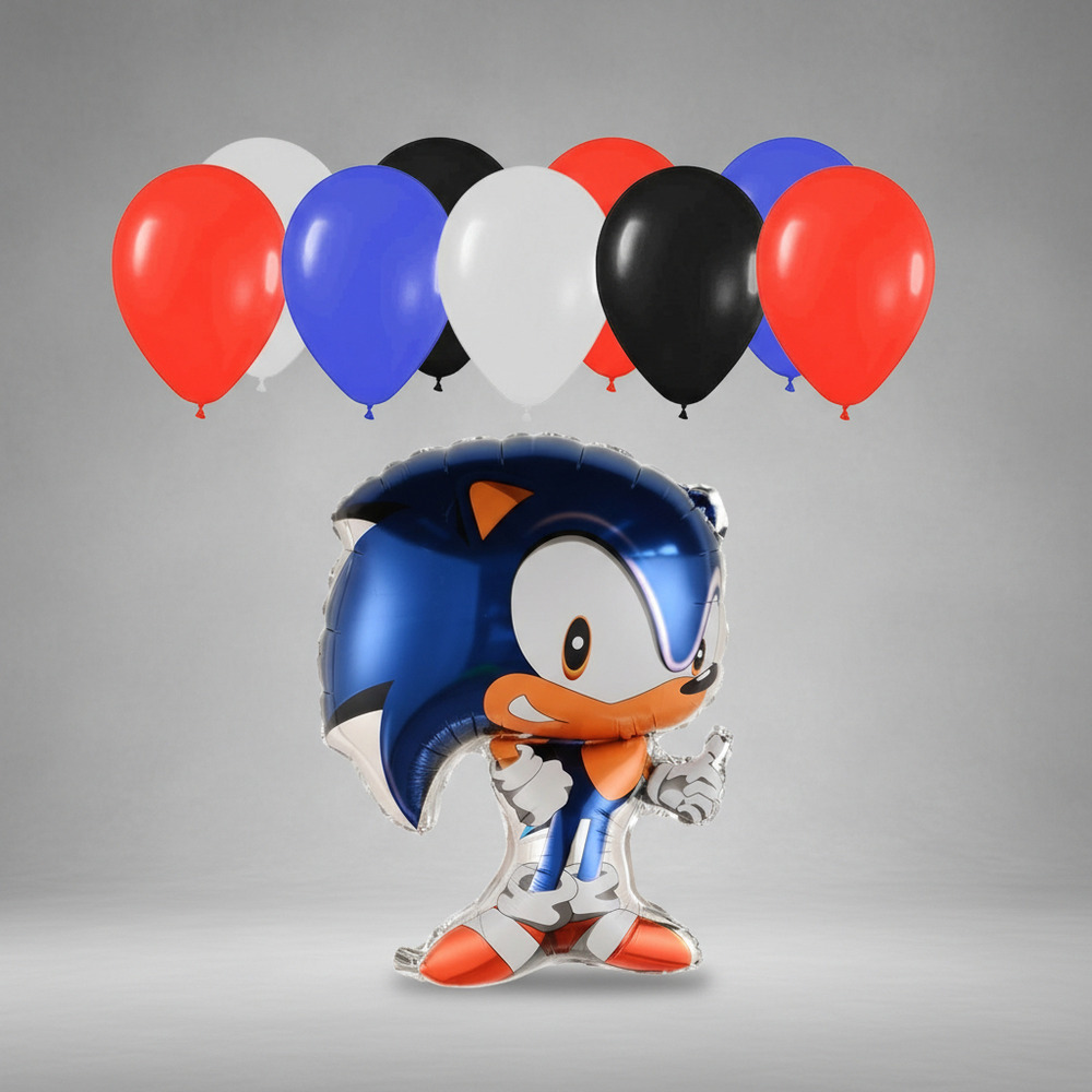 Set Globos Decoración 10 Uds Personaje Sonic - Imagen 3