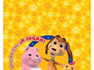 Mantel Plástico Decoración Rectangular Motivo Perro Chocolo