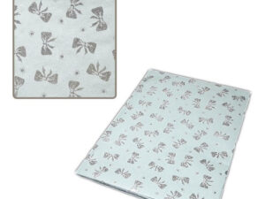 Papel De Regalo Metalizado Con Textura Y Diseño De Lazos