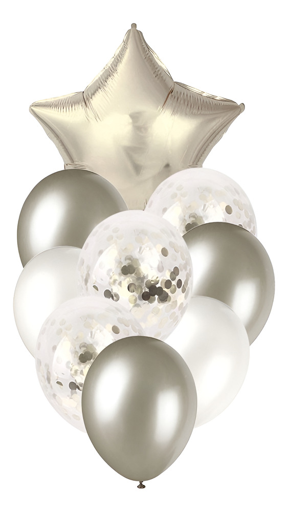 Set De Globos Decoración 9 Uds Estrella + Inflador - Imagen 27