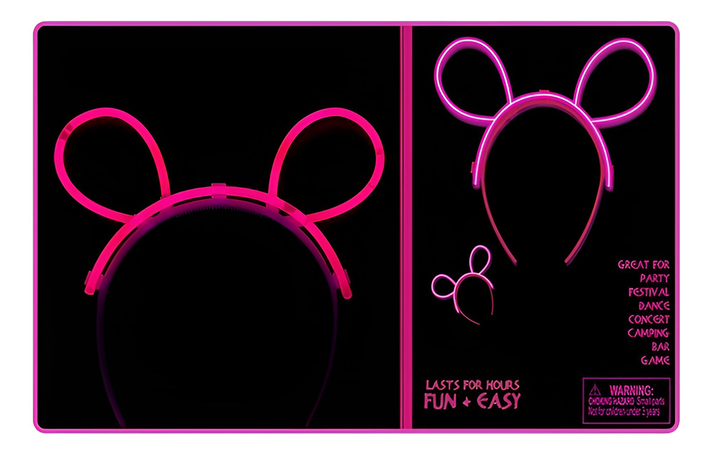 Cintillo Orejas / Decoración Fiesta / Flúor - Imagen 4