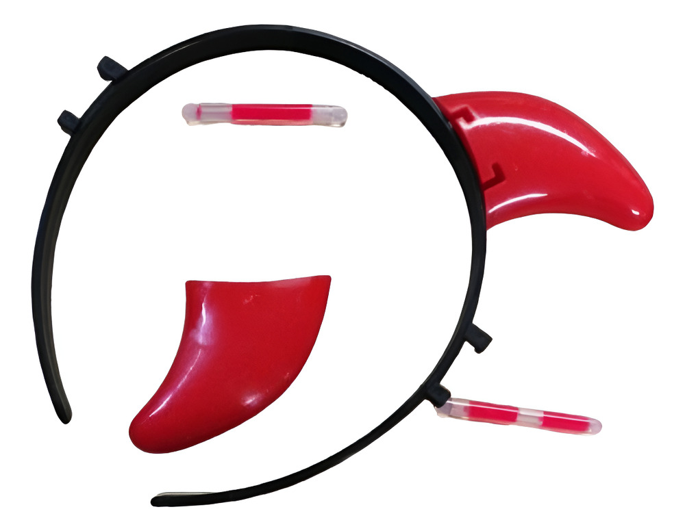 Cintillo Diablo Con Luz Fluor / Decoración Halloween Fiesta - Imagen 2