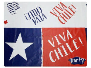 Mantel Plástico Decoración Rectangular Motivo Viva Chile