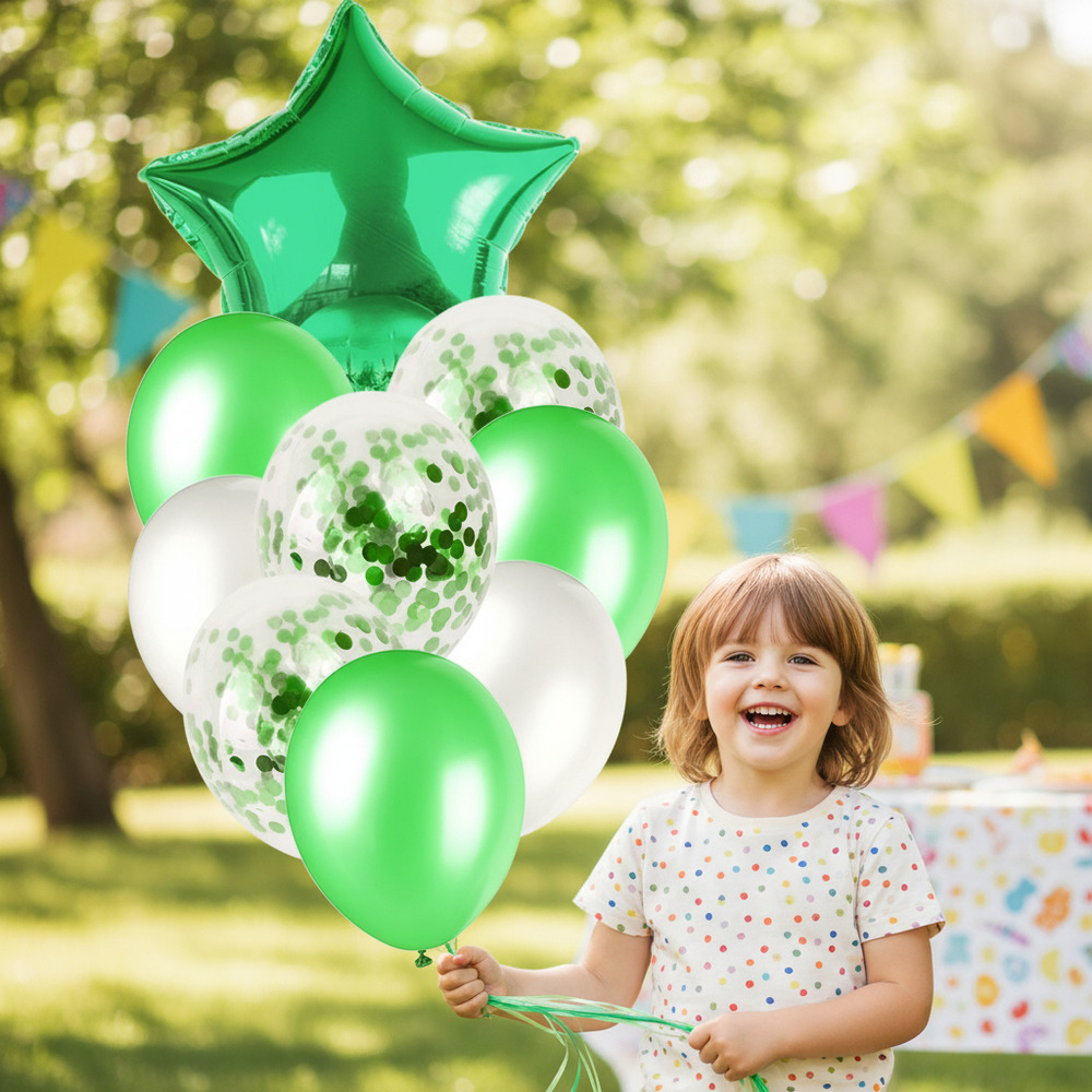 Set De Globos Decoración 9 Uds Estrella + Inflador - Imagen 7