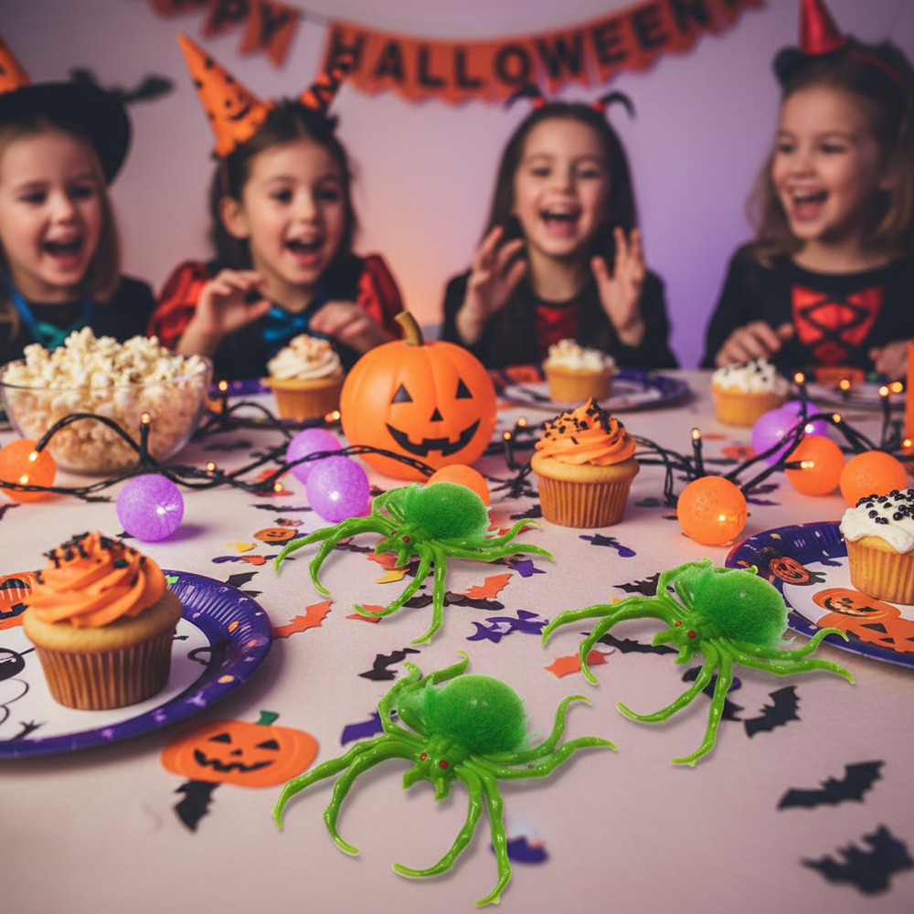 Pack 2 Uds Arañas Plasticas Decoración Halloween - Imagen 2