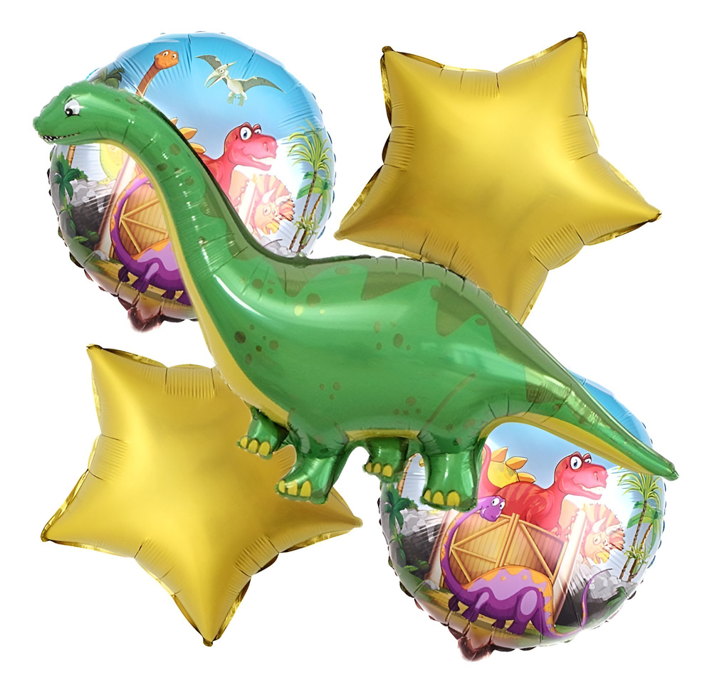 Set De Globos Decoración 5 Uds Dinosaurio Cuello Largo - Imagen 6