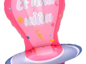 Globo Metálico Silueta Chupón / Es Una Niña / Baby Shower