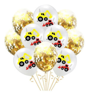 Set Globos Decoración 10 Uds Globos Látex Diseño Tractores