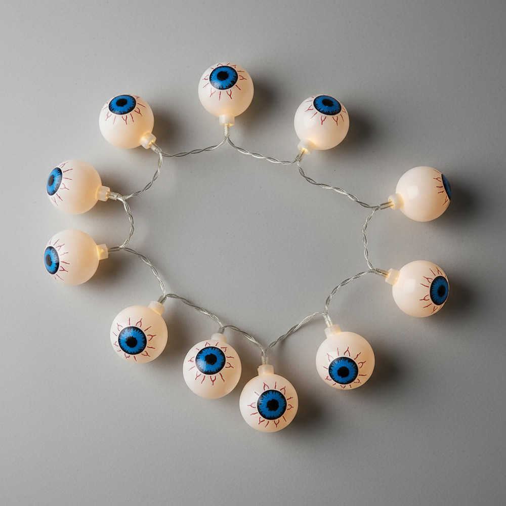 Guirnalda Con Luces 10 Uds Forma Ojos / Halloween - Imagen 2