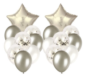 Pack 2 Uds Set Globos Decoración 9 Uds Estrella + Inflador