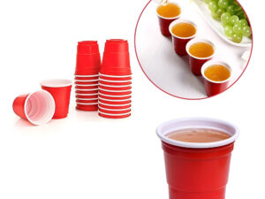 Pack 30 Uds Vasos Rojos Pequeños Desechables Tipo Shot Color Rojo