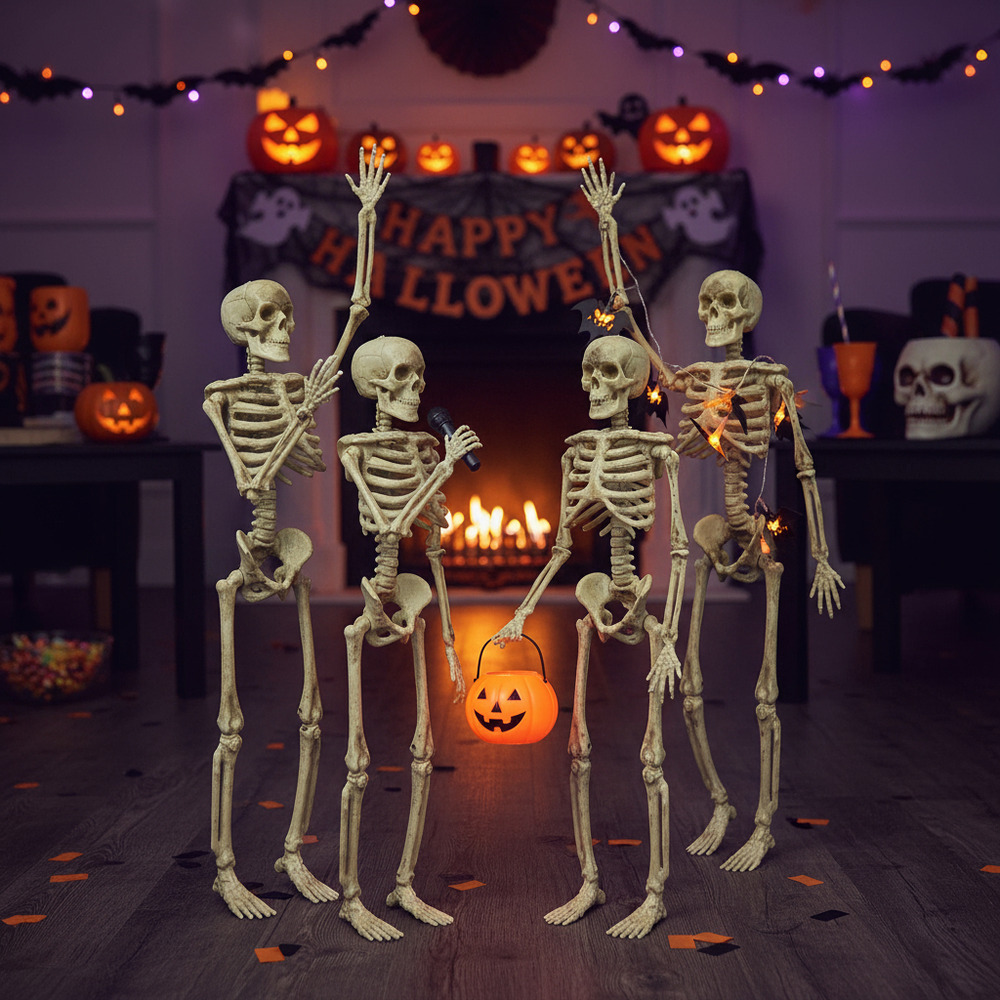 Pack 4 Uds Esqueleto Decoración Halloween - Imagen 3