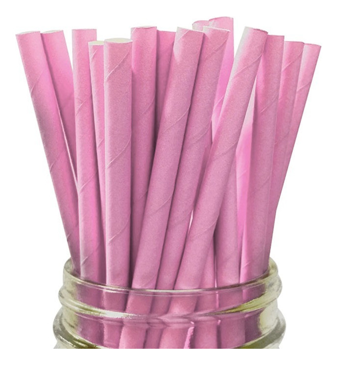 Pack 24 Uds Bombillas De Papel Con Diseños Unicolor - Imagen 6