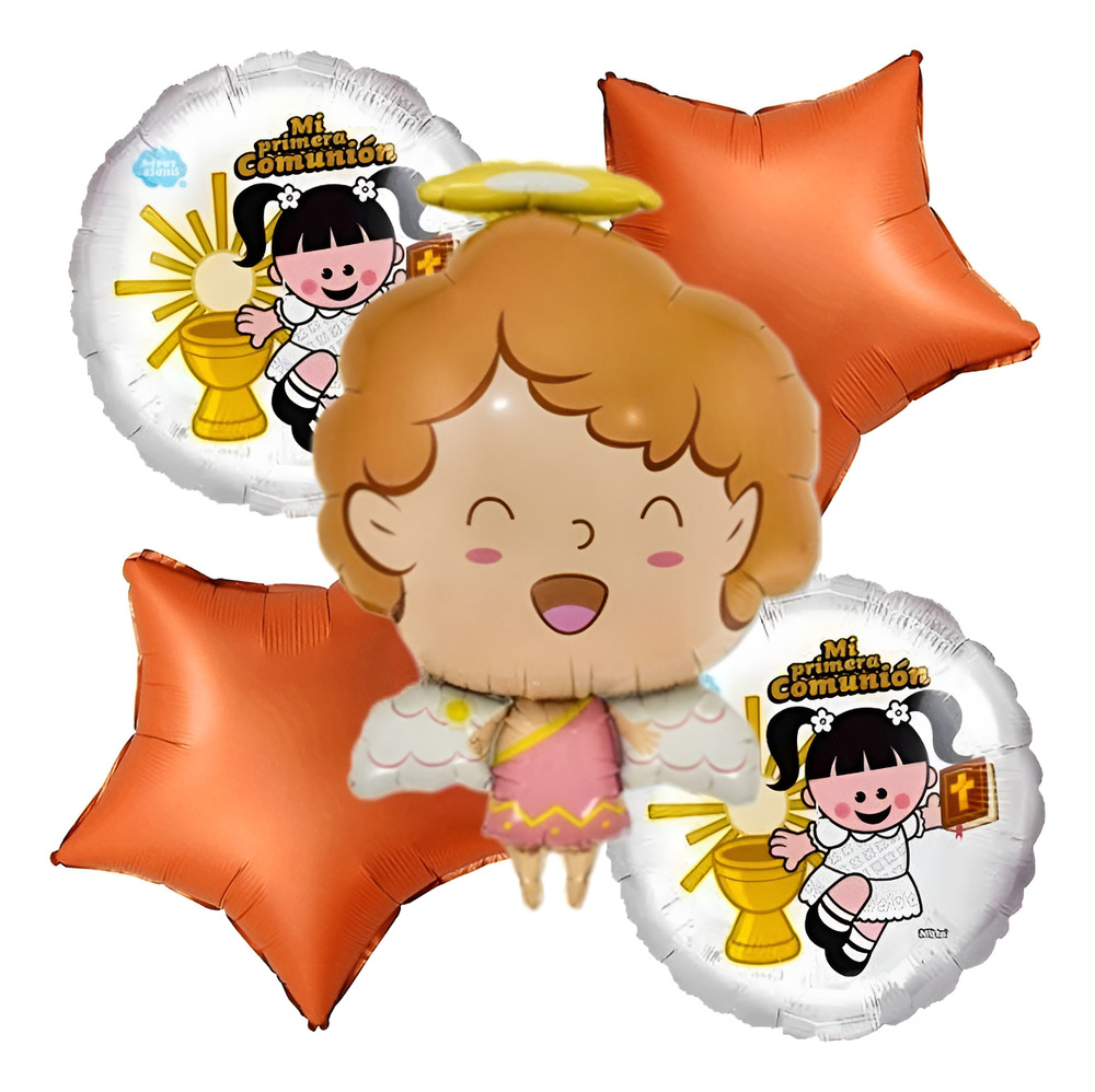 Set De Globos Decoración 5 Uds Mi Primera Comunión - Imagen 2