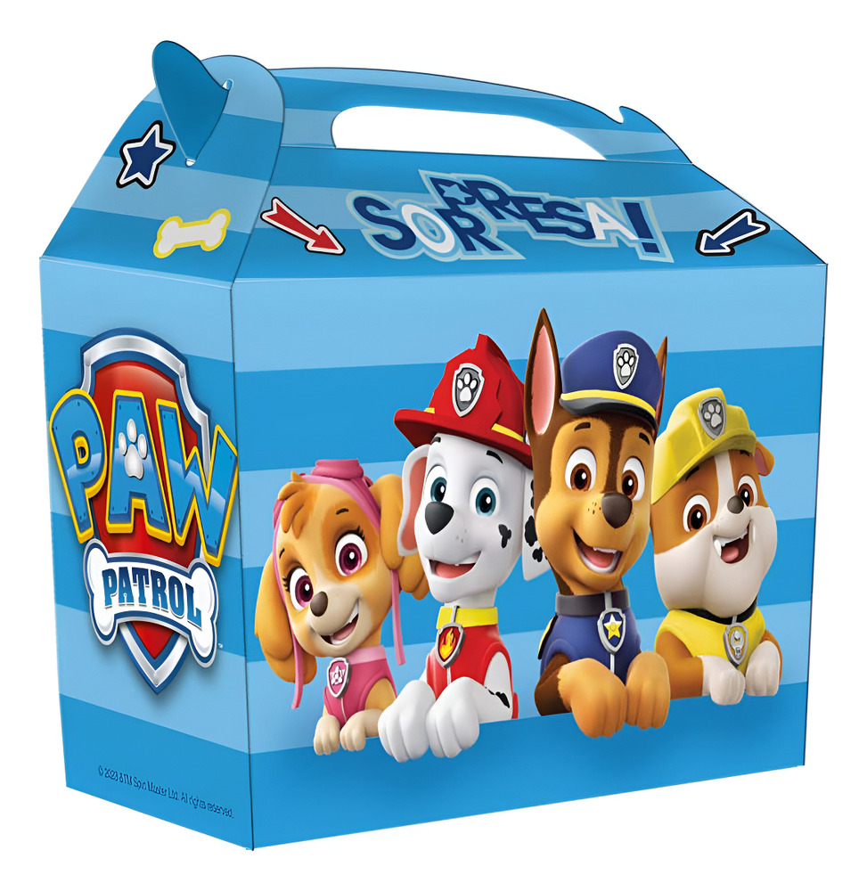 Pack 6 Uds Cajas Para Dulces / Cotillón / Motivo Paw Patrol