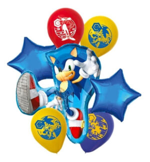 Set De Globos Decoración 7 Uds Motivo Sonic