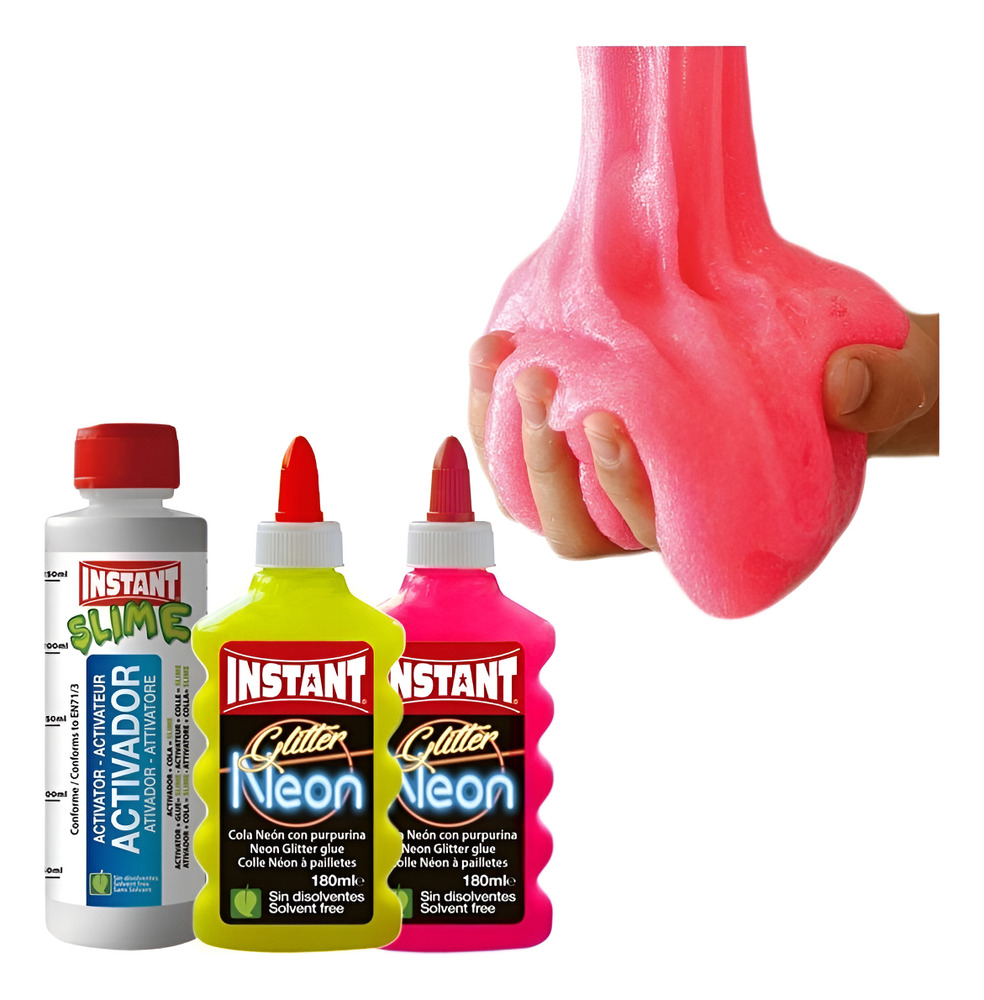 Kit Completo Para Crear Slime / Glitter / Neon / 360 Ml - Imagen 5