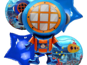 Set De Globos Decoración 5 Uds Motivo Buzo Submarino