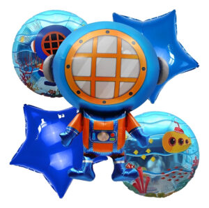 Set De Globos Decoración 5 Uds Motivo Buzo Submarino