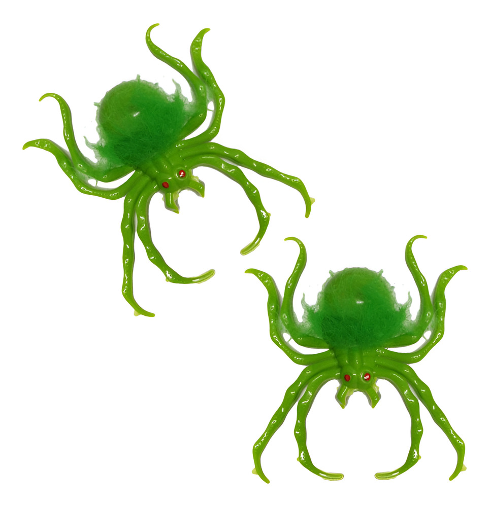 Pack 2 Uds Arañas Plasticas Decoración Halloween