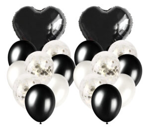 Pack 2 Uds Set De Globos Decoración Corazón + Inflador