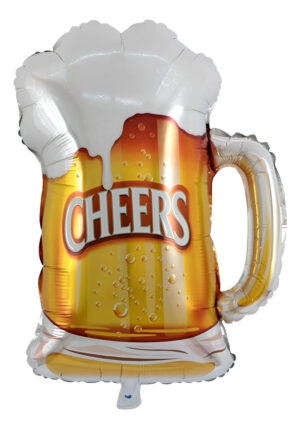 Globo Metálico Con Forma Taza De Cerveza