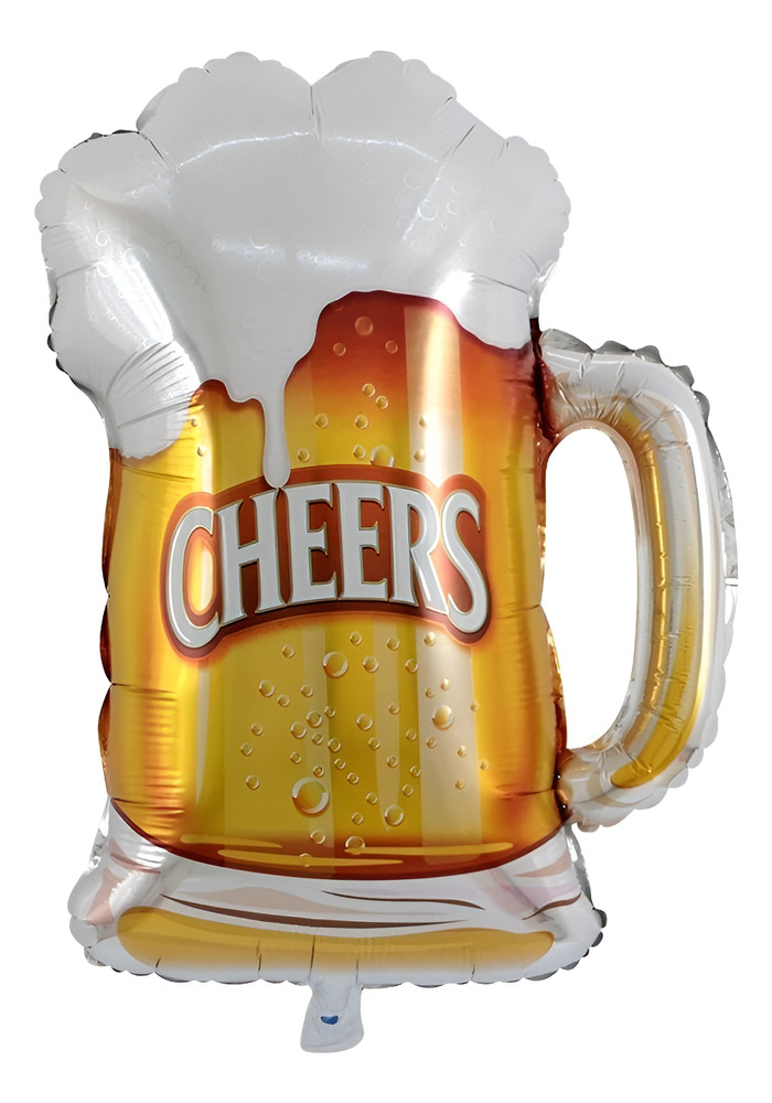 Globo Metálico Con Forma Taza De Cerveza