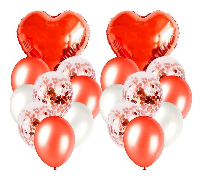Pack 2 Uds Set De Globos Decoración Corazón + 2 Bases - Imagen 19