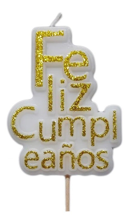 Vela Para Decoración De Torta Con Silueta Feliz Cumpleaños - Imagen 5