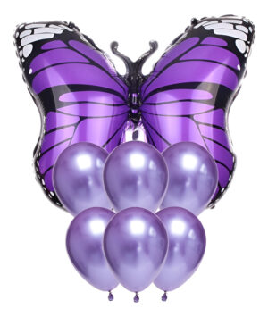 Set De Globos Decoración 7 Uds Mariposa + Globos Látex